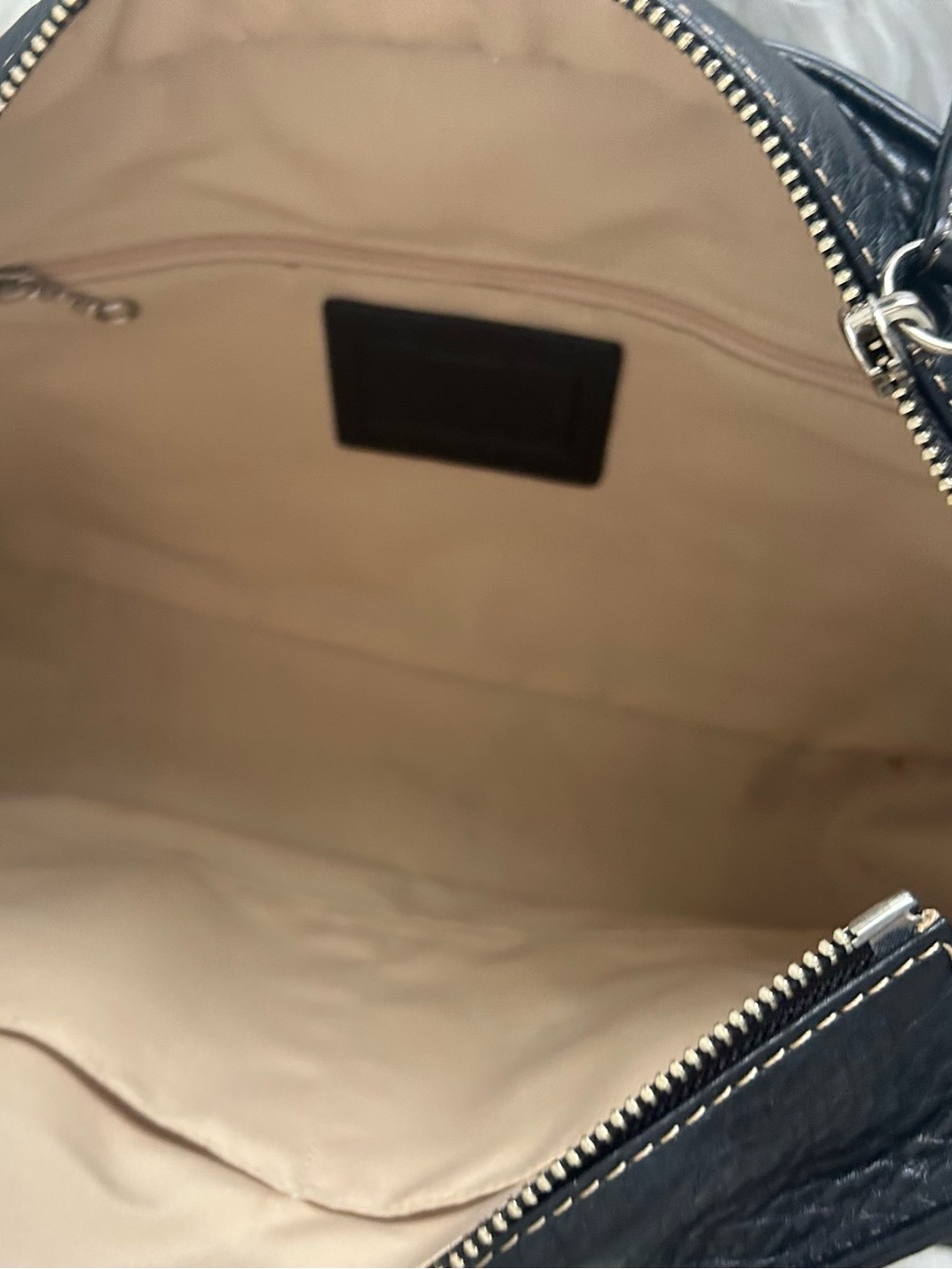 Coach Soho Black Pebbled Leather Buckle Tote Shoulder Bag Silver Hardware F12339 - Picture 12 of 13